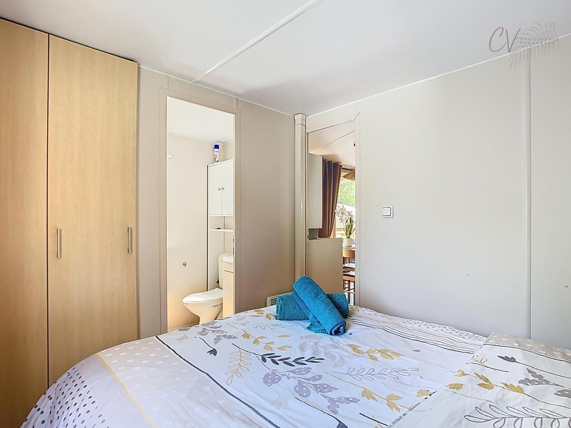 Grand Mobil Home 3Chbr 2Sdb Camping La Carabasse Vias Eksteriør bilde