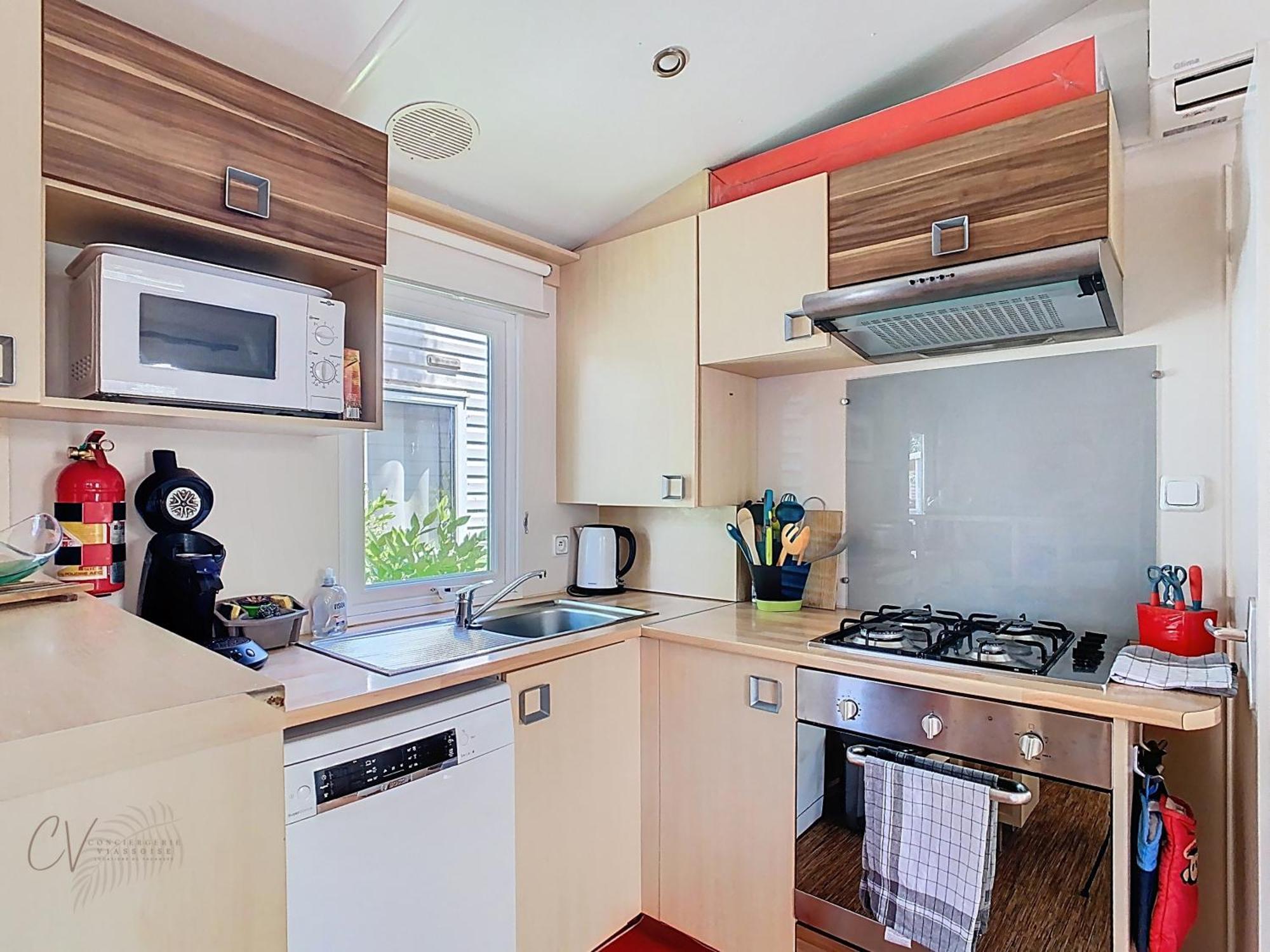 Grand Mobil Home 3Chbr 2Sdb Camping La Carabasse Vias Eksteriør bilde