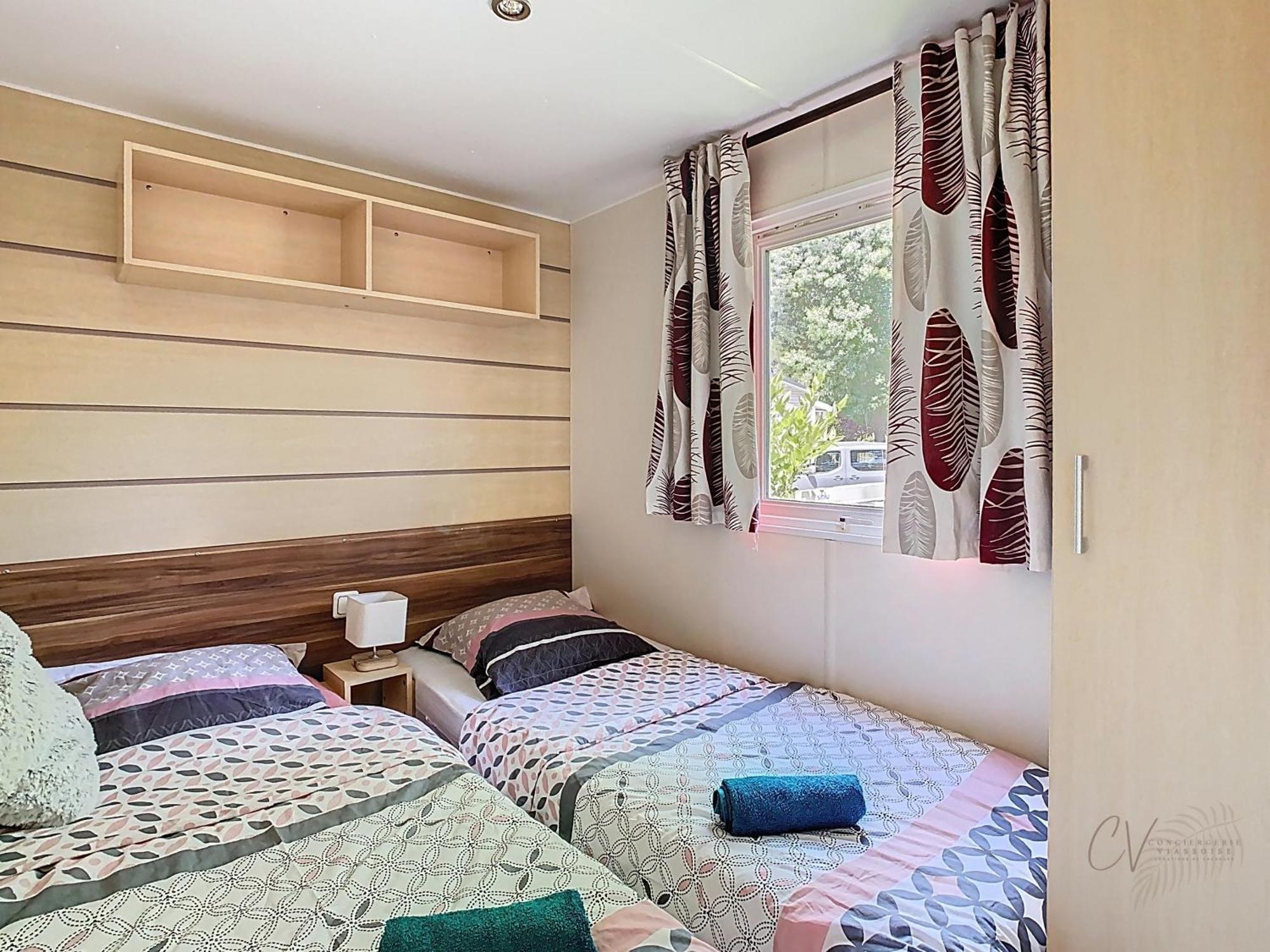 Grand Mobil Home 3Chbr 2Sdb Camping La Carabasse Vias Eksteriør bilde